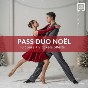 Pass Duo Noël - 10 cours + 2 tickets offerts