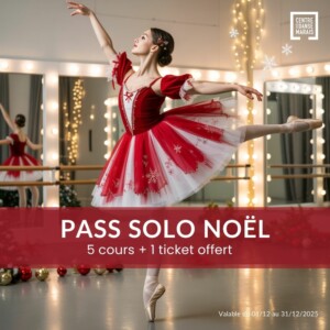 Pass Solo Noël - 5 cours + 1 ticket offert + 1 Adhésion Obligatoire