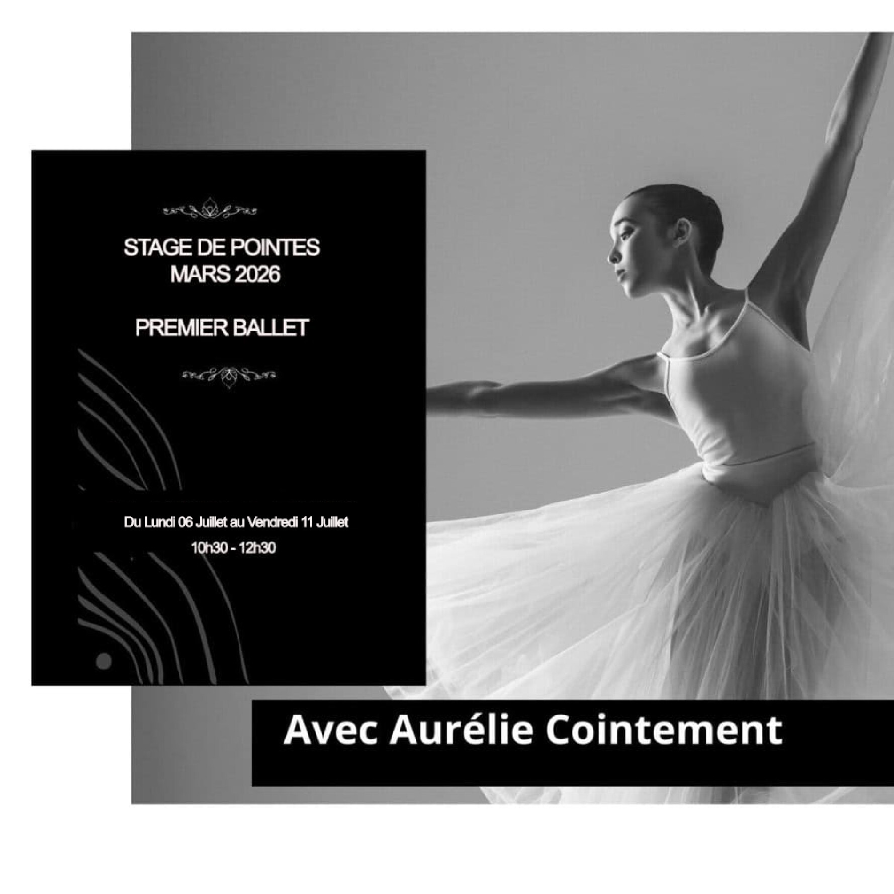 STAGE DE DANSE CLASSIQUE POINTES ENFANT JUILLET